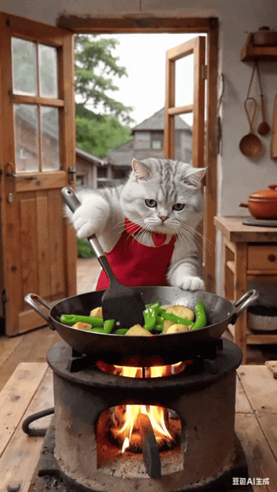 老父亲不知道，人家的猫咪其实是只假猫